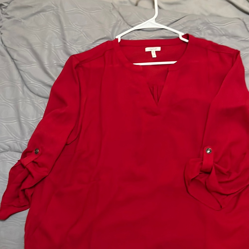 Maurice size 2x red blouse